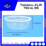 Thinwall KLIR 750ml RB Thinwall KLIR 750/ 25-piece BowlML Food COntainer/ Food COntainer