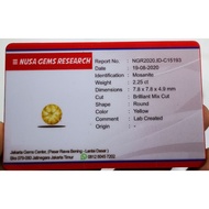 Yellow Moissanit Vvs 1 Diamond Gemstone Rise ds Hardness/ Plus Memo Ngr Lab