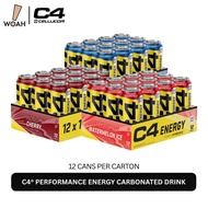 C4 Energy Carbonated Zero Sugar Energy Drink, Pre-Workout Drink (473ml/can) - 12 Cans Per Carton