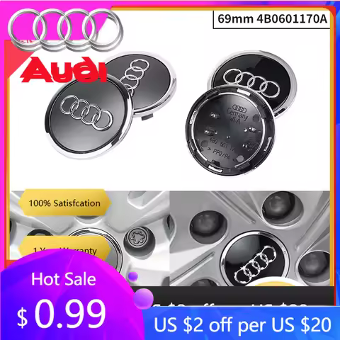 Hub Caps Hot For Audi 60/61/68/69mm Audi Emblem Badge Car Wheel Center Hub Cap Covers Auto Rim Cover