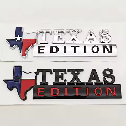 TEXAS EDITION Logo Emblem ABS Car Badge Trunk Sticker For Ford Jeep Chevrolet Ram GMC Dodge Cadillac