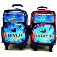 #Univer School Trolley Bag For Kids Primary school Beg Troli Sekolah Rendah Beg Roda 6wheel Trolley 