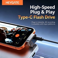 HEYGATE Type-C Flash Drive SSD 128GB 256GB 512GB  4K ProRes Direct Recording 380MB/s Read 65W PD Cha