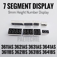 0.36" LED Seven Segment Display Red Common Anode Cathode 1 2 3 4 bits 7 3611AS 3611BS 3621AS 3621BS