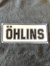 Sticker Ohlins stiker motor motif ohlins sweden ori jumbo hitam logo shockbreaker tabung body motor 
