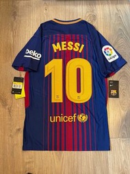 (全新) 巴塞Barcelona 2017/2018 美斯 Messi S碼球衣 球員版