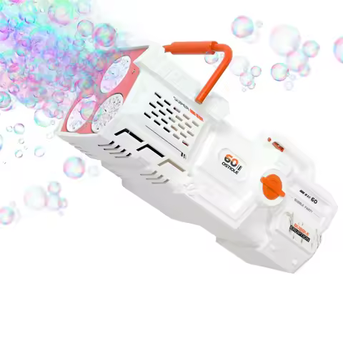 AS96-LED Light Electric Bubble Machine 60 Holes Full Automatic Soap For Kids For Outdoor Parties Chi