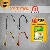 MUUD STAINLESS STEEL PULL OUT MIXER KITCHEN SINK TAP WATER TAP PAIP SINGKI DAPUR BLACK ROSE GOLD ITT