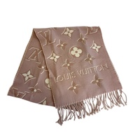 二手LOUIS VUITTONM78237 絲巾，LV Essential Shine Monogram 圖案絲巾，粉紅色