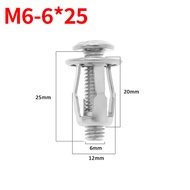 M6 Petal Nut Expansion Screw Wall Plug Fixing Expansion Screw for Hollow Beam Petal Nuts Rivet Nut W