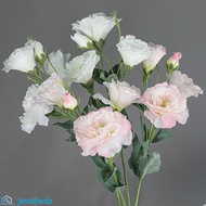 JENNIFERDZ Artificial Eustoma Flower, Real Touch Luxury Silk Eustoma Flower Branch, DIY Vase Decor E