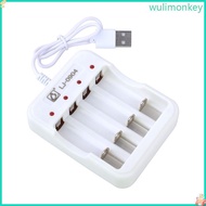 WU 4-slot Intelligent  Charger with LED Indicator 4CH Independent Charger