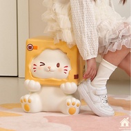 Cat Carton Shoe Changing Stool Glass Steel Material Size About 26 x 24 x 30cm Entrance Entrance Shoe