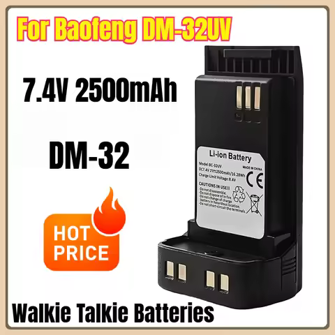7.4V 2500mAh DM-32 Walkie Talkie Batteries for Baofeng DM-32UV