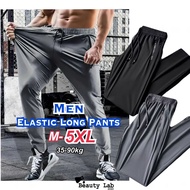 M-5XL Pants Men Seluar Lelaki Seluar Panjang Sukan Lelaki Sport Gym Long Pants High Elastic Black Gr