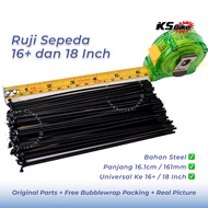 Bicycle Rims 161mm 14G Black Iron Spokes 16 Plus 18 Inch High Rims Single Strong Durable – KS Bike S