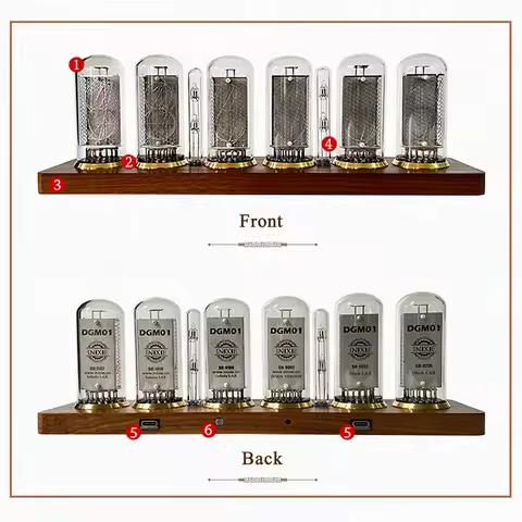 DGM01 Nixie Tube Clock Comparable to IN18 Glow Tube Bluetooth Controlled Gyroscope Sensing Function
