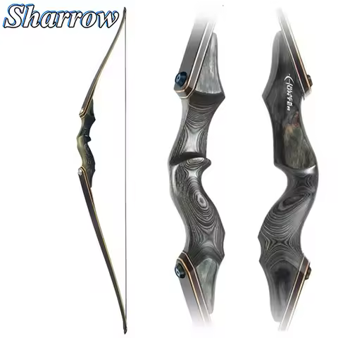 60 Inches Recurve Bow 30-60lbs Blck Hunter Hunting Wood Longbow Takedown Bow User Archery Shooting G