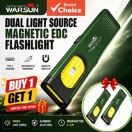 WARSUN T7 Pro Buy 1 Get 1 Free EDC Flashlight USB-C Rechargeable Mini LED Torch Magnetic Light WARSU