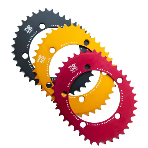 KCNC-Square Oval Chainring, K5, Blade II, 110bcd, Oval, 53T, 39T, 5 Arm, 114g, 58g, Ultra Light, Mad