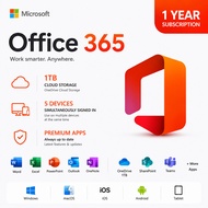 Office 365 Account 1 Year 1TB OneDrive Cloud Storage Up to 5 Devices