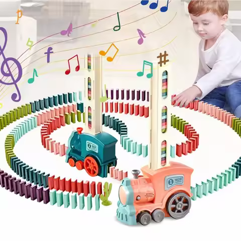 Automatic Domino Train Set - Electric Domino Stacking & Toppling Machine Auto-Layer: Electric Setup