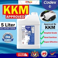 Codex Nano Mist Disinfectant Sanitizer 5L / non-alcohol /Alcohol Free / Waterbase/ K5 Spray Gun/ Kill V READY STOCK
