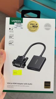 VGA转HDMI線，usb-c線，3.5mm音頻線