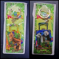 Metal Keychain zoo negara Ziraffa or Twin Panda
