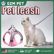 【GZM PET】Pet Harness and Leash Set Reflective Mesh Breathable Dog Cat Walking Vest for Small Dogs Ca