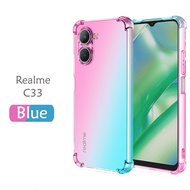 Carristo Realme C33 Rainbow Aurora Anti-Shock Case Cover Back TPU Silicone Soft Casing Mobile Phone