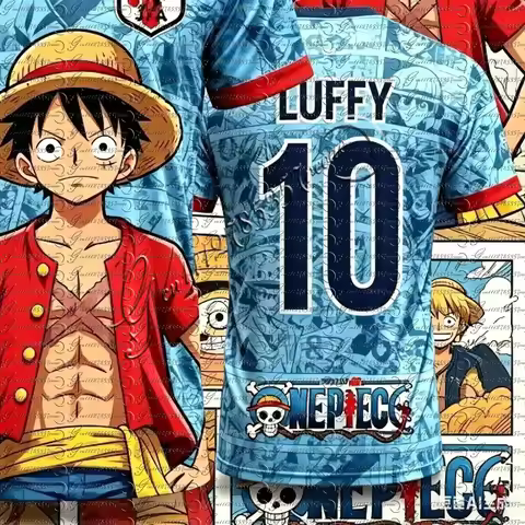 Japan One Piece Luffy Football Jersey Men T-shirt Kids Football Special Jersey Kit Adult Men's/Women