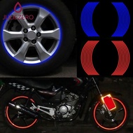 JULIEZERO  16Pcs 18inch Motorcycle Car Rim Stripe Wheel Sticker Reflective Decal