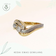 [Kedai Emas Gemilang] 200829 {YS}Diamond Gold Ring (10) (3.83G) [750 Gold]