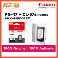 Canon PG-47 Black CL-57s Color Ink Cartridge Dakwat For Printer E410 / E470