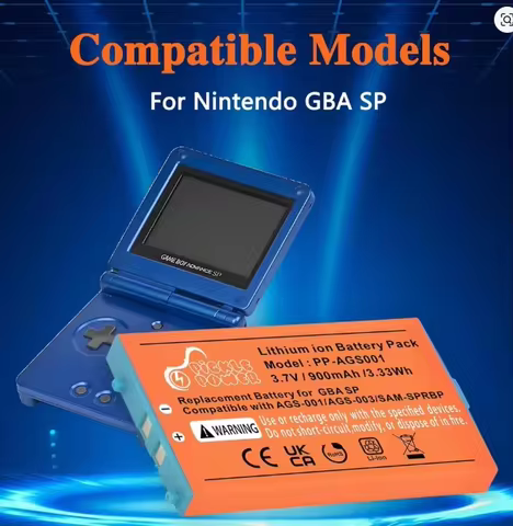 5pcs Batteries Compatible with Nintendo Gameboy Advance SP