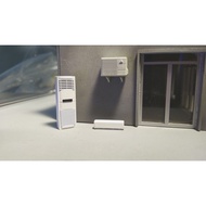 HOTWHEELS / TOMICA/ MATCHBOX DIORAMA DISPLAY USE DIECAST 1/64 MODEL AIRCON COMPRESSOR STANDING WALL 