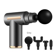 YOOGOO Massage Gun Alat pijat elektrik pijat alat getar seluruh badan MINI MASSAGER GUN-Grey-Black 4