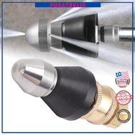 Irfora Stainless Steel Pressure Drain Jetter Hose Nozzle  sturdy G1/4 Adapter Plug in Connector Fema