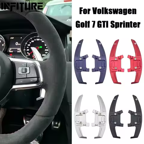 Aluminum Alloy Car Steering Wheel with Extended Shift Paddles For Volkswagen Golf Scirocco Touron X 