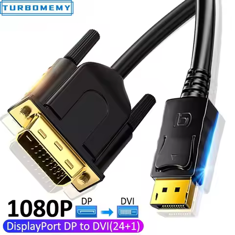 1080P DP Displayport to DVI 24+1 cable DP to DVI adapter cable converter DP in to DVI out for HP Del