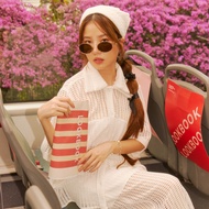 lookbooklookbook layla shirt white sponge เสื้อเชิ้ต สีขาว