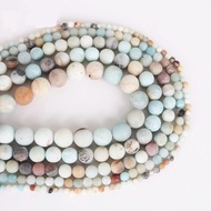 Frosted Amazonite Loose Beads for Jewelry Making 4/6/8/10mm