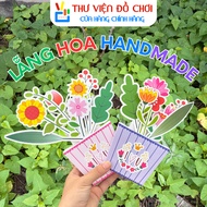 Combo of 20 self-folding flower basket cards (H07) - Handmade folding cards for October 20, November