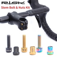Risk Titanium nut Bolts For M5 x 18/20 carbon stem Bike bolt nut set - carbon stem nut Bolts