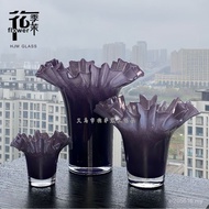 HJM-Pleated Soft Decoration Living Room Decoration Large Mouth Italian Home Model Room Vase Ruffled 