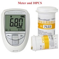 BeneCheck Meter Household Glucometer Kit Diabetes Gout Tester Monitor Device&Test Strip Cholesterol 