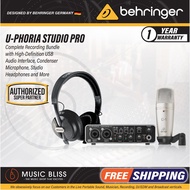 Behringer U-PHORIA Studio Pro Recording/Podcasting Bundle with UMC-202HD, C-1 Mic and HPS-5000 (UPHO