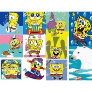 JuzShop Spongebob Collection 20x20cm Diy Digital Oil Painting Paint By Numbers On Canvas With Frame