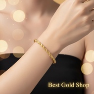 22K / 916 Gold Solid Rope Bracelet by Best Gold Shop